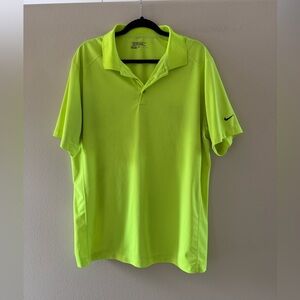 Nike Men's Tour Performance Neon Lime Dri-Fit Golf Polo